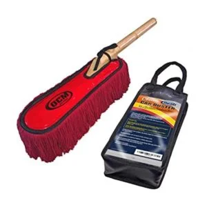 Clásico plumero de auto con mango madera maciza incluye_1