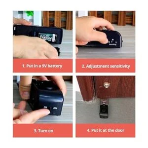 TOWODE Paquete de 3 alarmas de tope de puerta mejoradas_5