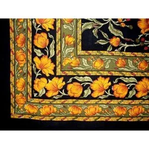 India Arts Mantel cuadrado de algodón floral francés de 60_2