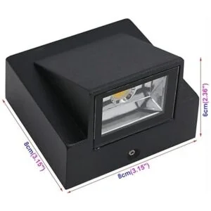 BRILLRAYDO Lámpara LED de pared exterior de 3 W con_2