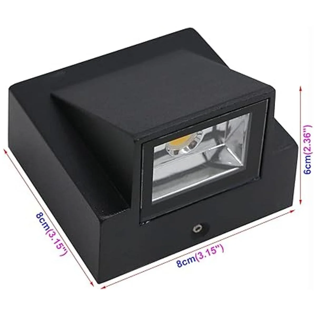 BRILLRAYDO Lámpara LED de pared exterior de 3 W con_2