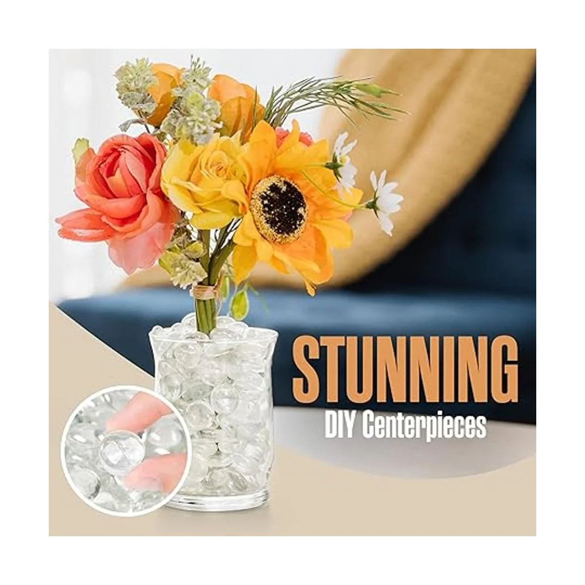 Artículos para el hogar. Canicas claras guijarros para_4