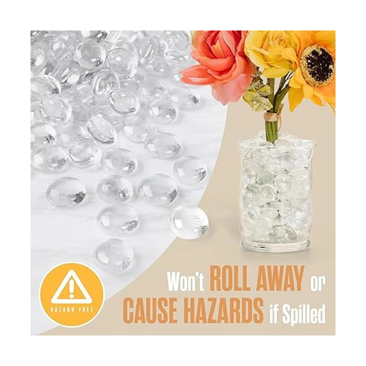 Artículos para el hogar. Canicas claras guijarros para_5