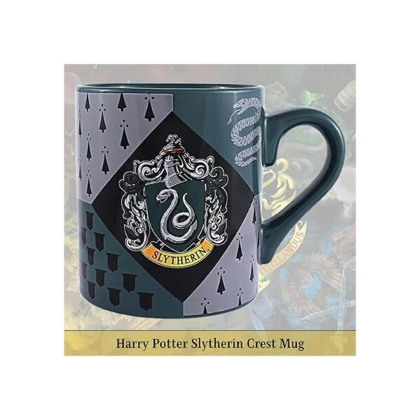 Silver Buffalo Harry Potter Slytherin House Crest taza de_2