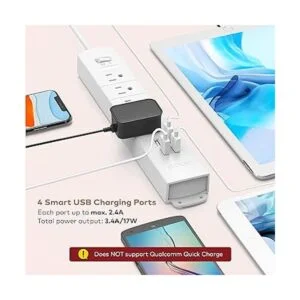 TROND Regleta protectora contra sobretensiones con USB 4_3