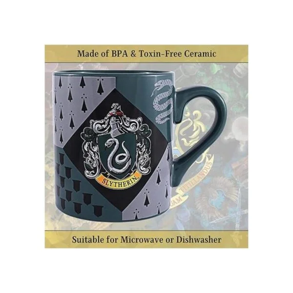 Silver Buffalo Harry Potter Slytherin House Crest taza de_3