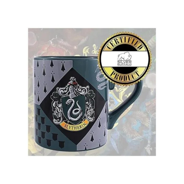Silver Buffalo Harry Potter Slytherin House Crest taza de_5