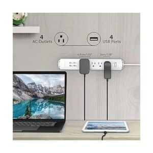 TROND Regleta protectora contra sobretensiones con USB 4_2