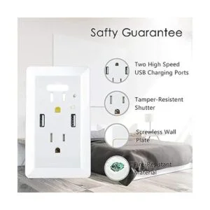 GreenCycle Toma de corriente USB con luz nocturna toma_4