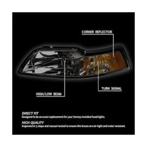 DNAMotoring HLOHFM99SMAM Faros delanteros de lente ámbar_2