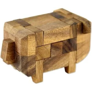 Novica Juego de rompecabezas hecho a mano de madera de_2