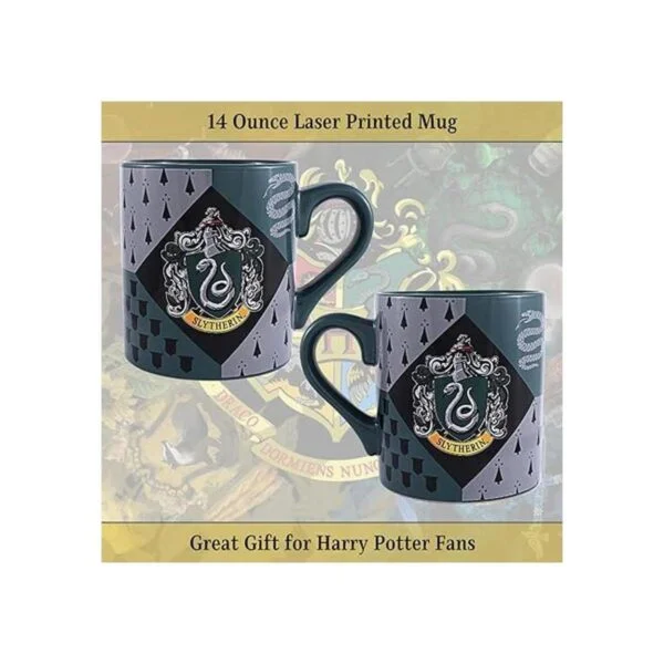 Silver Buffalo Harry Potter Slytherin House Crest taza de_4