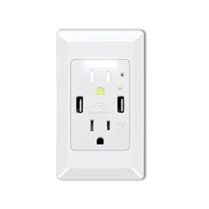 GreenCycle Toma de corriente USB con luz nocturna toma_1