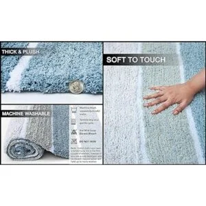 Alfombra de baño Chardin Home 100 algodón 2 piezas 21_6