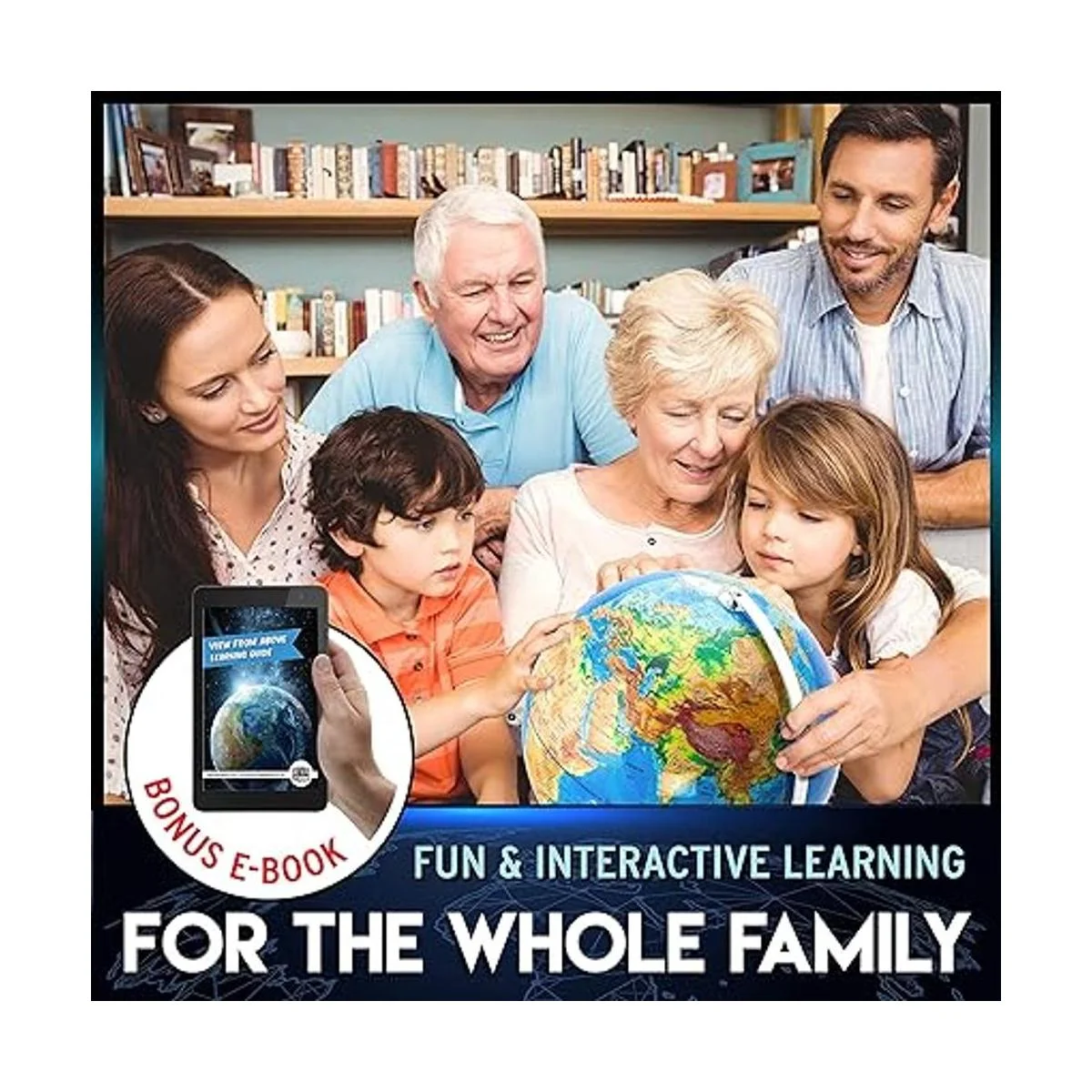 GetLifeBasics globo terráqueo iluminado de 13 pulgadas_4