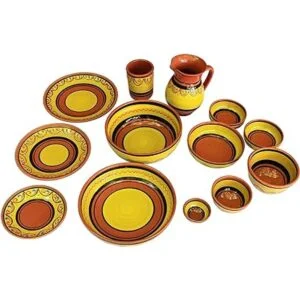 Terracota Amarillo Deep Dish pintada de España_6