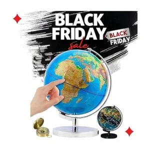 GetLifeBasics globo terráqueo iluminado de 13 pulgadas_2