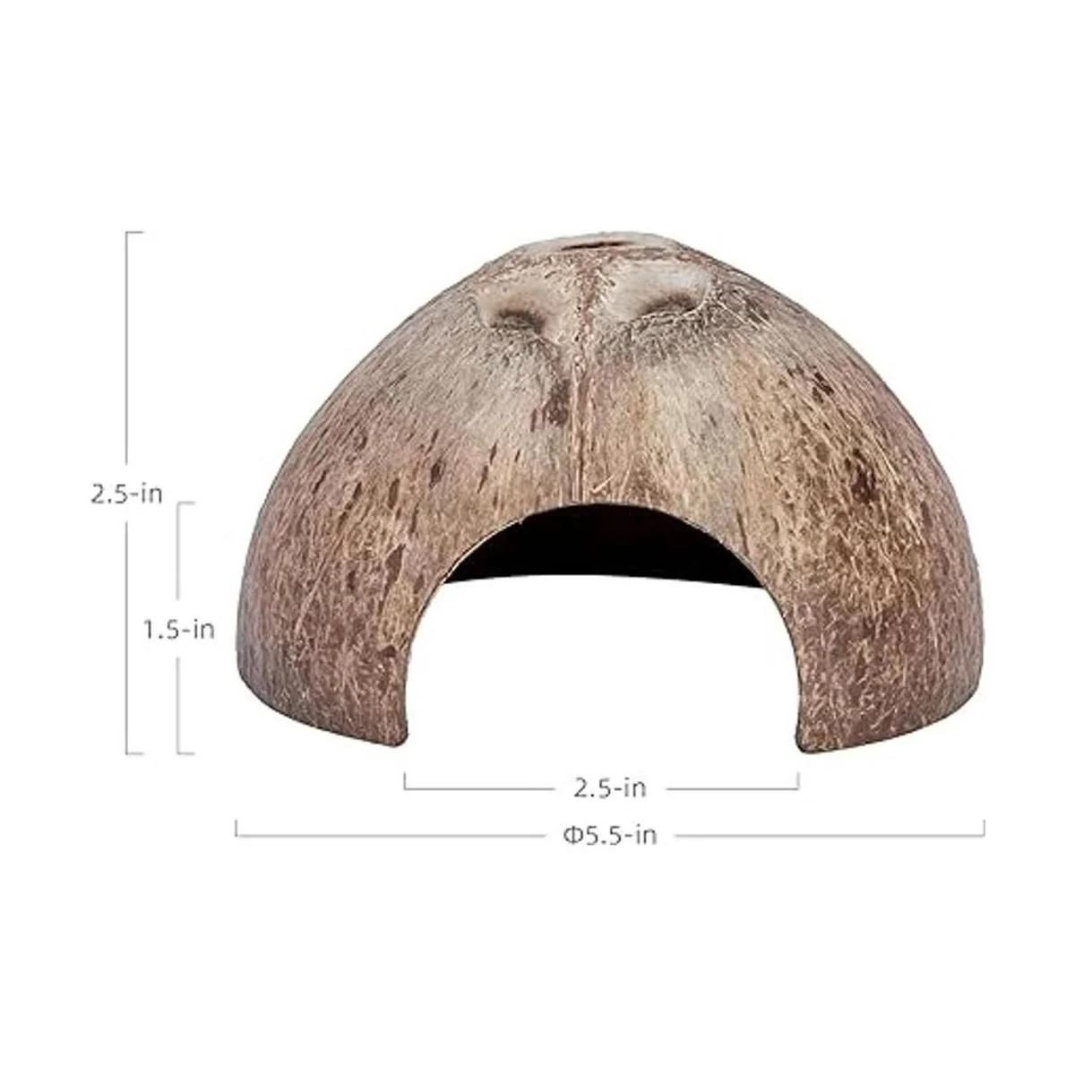 Niteangel Paquete de 2 escondites de reptil de coco