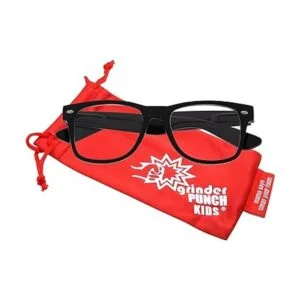 Niños Nerd Gafas Lente Transparente Geek Disfraz Negro_2