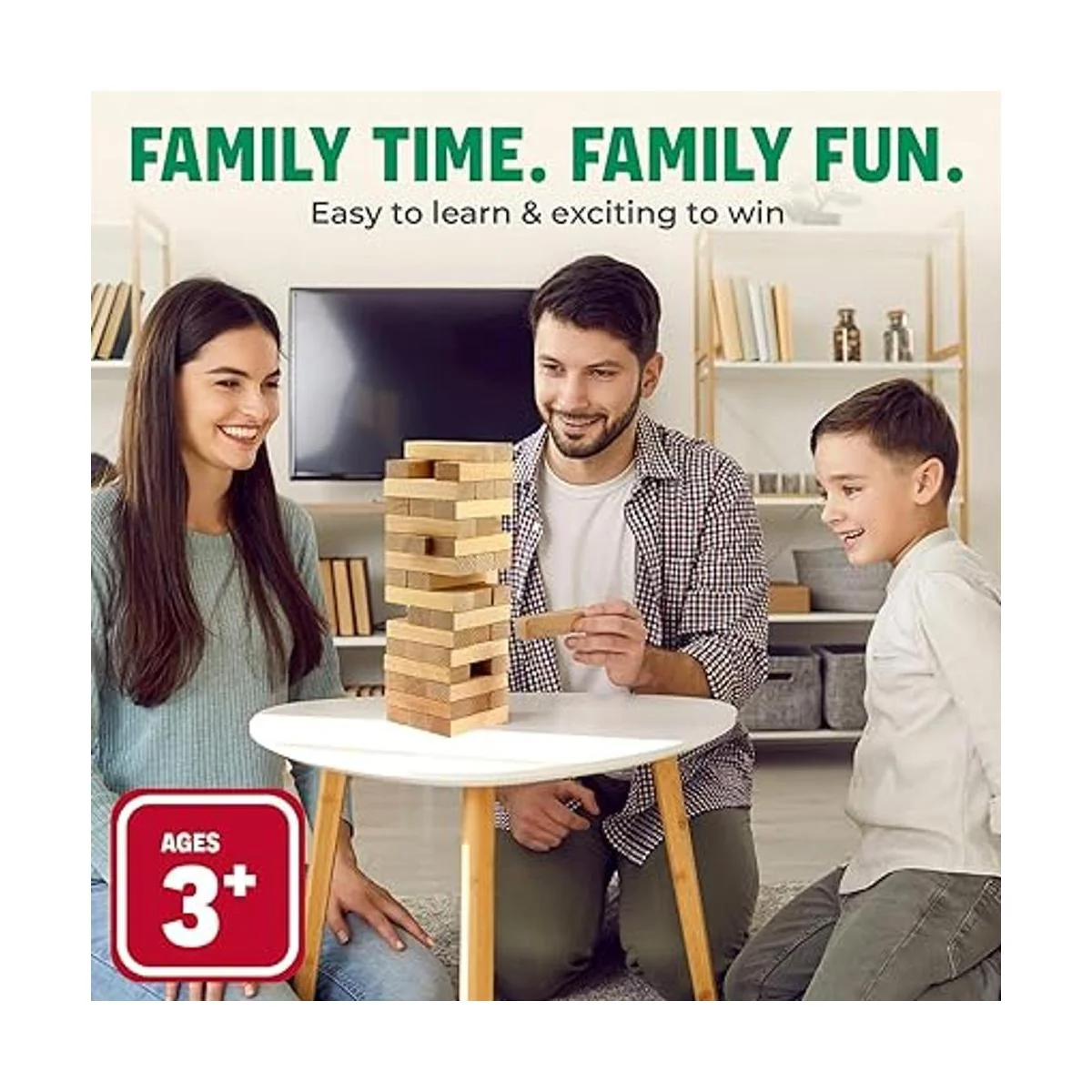 CoolToys Juego de apilamiento de bloques de madera para_2