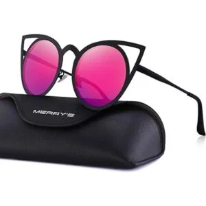 Merrys anteojos de sol de ojos de gato redondos de