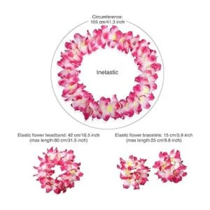 CISMARK Hawaiian Luau Flower Leis Jumbo collar pulseras_2