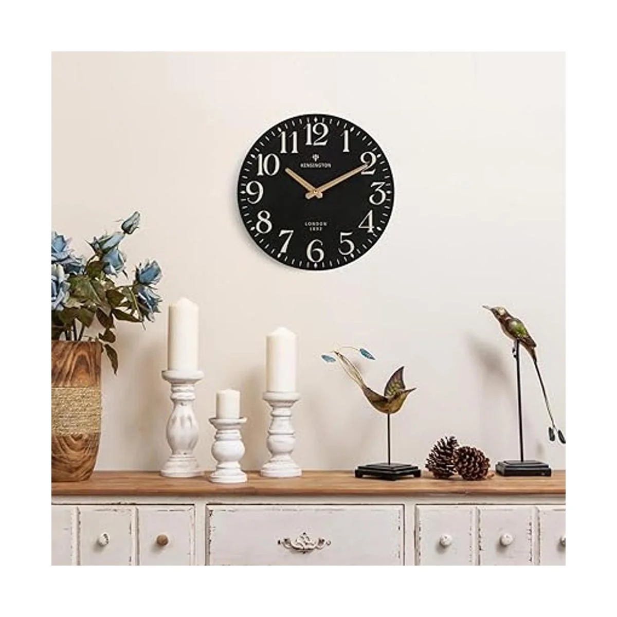 Nikky Home Reloj de pared redondo silencioso de cuarzo_3