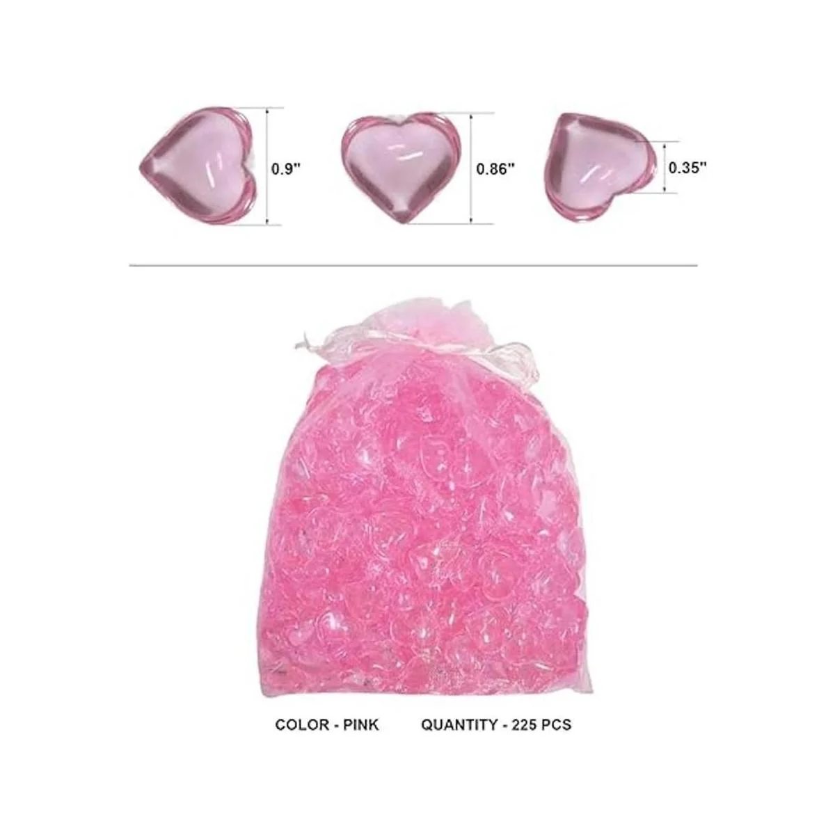 AiFanS Gema de corazón de acrílico rosa mármol de_2