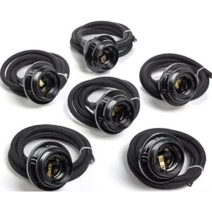 Bricolaje Hilo de tela cubierto de 4 con enchufes_1