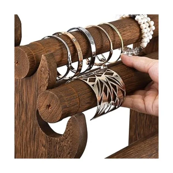 Ikee Design antiguo organizador de brazaletes de madera de_5