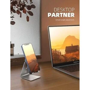 Lamicall Soporte de teléfono universal ajustable. Plateado_3