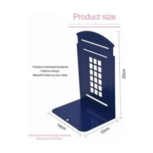 Par de apoyalibros antiderrapantes de metal pesado_3