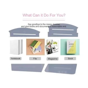 Par de apoyalibros antiderrapantes de metal pesado_6