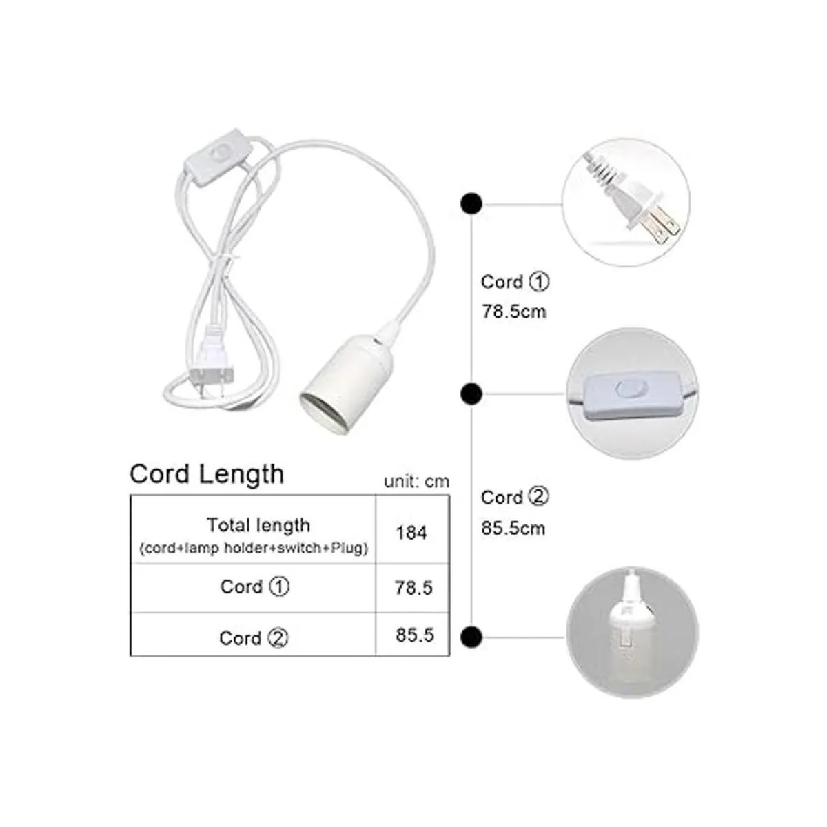 Sopoby Enchufes de luz colgantes paquete de 4 enchufes_2