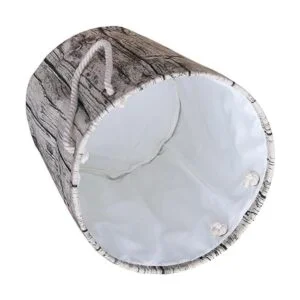 Elegante cesta de lavandería cilíndrica estilo árbol_3