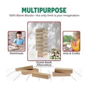 CoolToys Juego de apilamiento de bloques de madera para_6