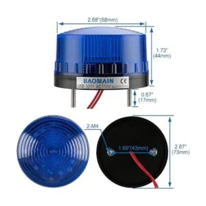 Baomain Ronda de señal Luz de aviso parpadeante led3071 AC_4