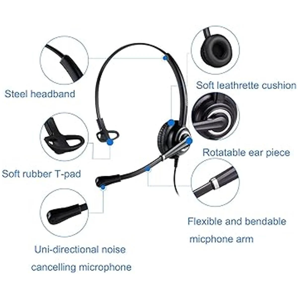 MAIRDI Auriculares de oficina con micrófono de cancelación_2