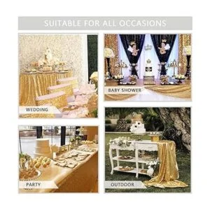 Mantel brillante de 48.0 x 79.9 in con lentejuelas_6