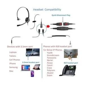 MAIRDI Auriculares de oficina con micrófono de cancelación_4