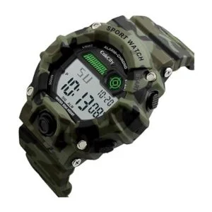 Reloj deportivo LED con estilo de camuflaje para niños_3