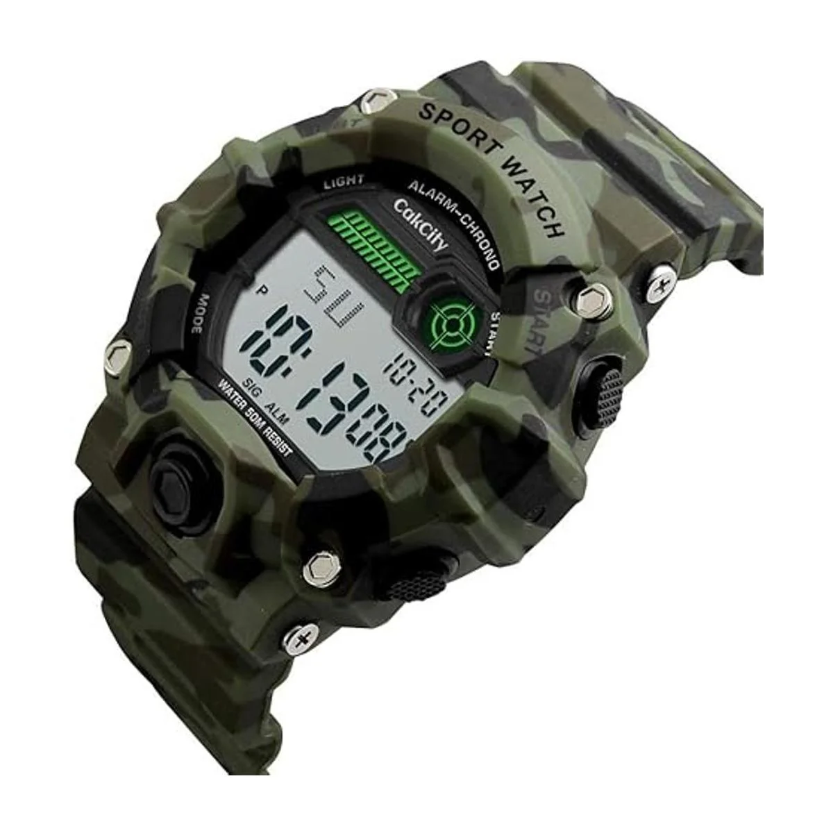 Reloj deportivo LED con estilo de camuflaje para niños_3