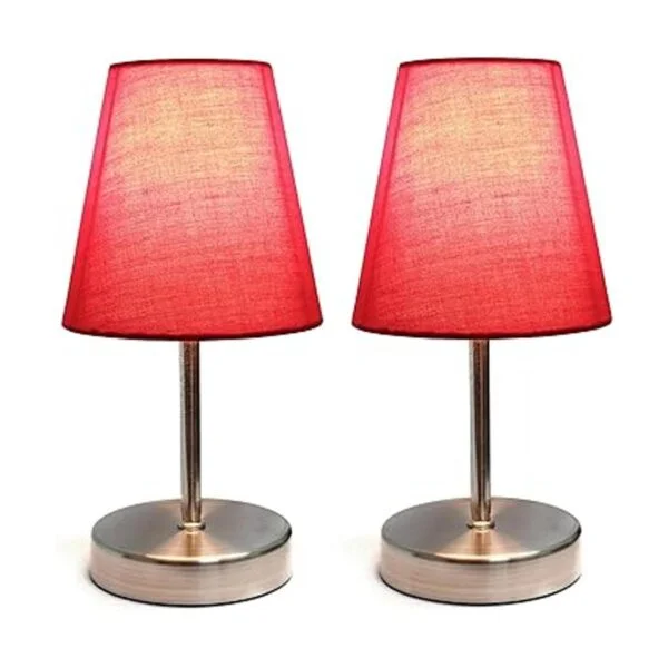 Simple Designs Home LT2013ORG2PK Lámpara de mesa con_4