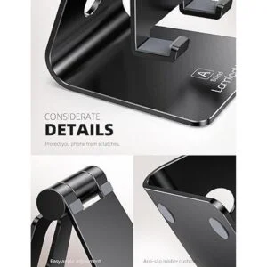 Lamicall Soporte de teléfono universal ajustable. Negro_2