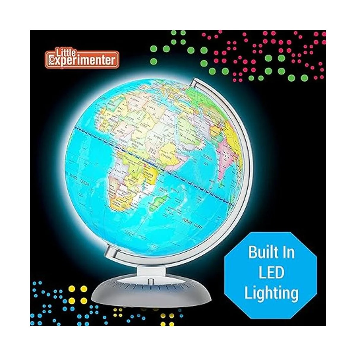 Globo del mundo iluminado para niños con soporte_2