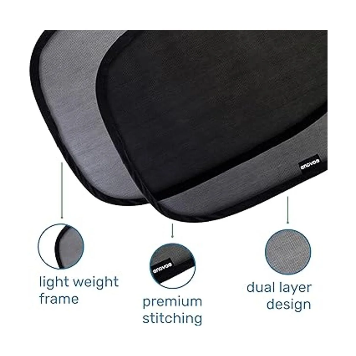 Enovoe Parasol para ventana de coche 2 unidades XL_2