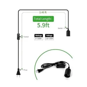 HESSION Paquete de 3 colgantes cuerda colgante cable de_3