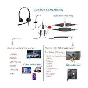 Auriculares de teléfono con micrófono con cancelación de_2