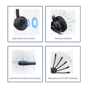 Auriculares de teléfono con micrófono con cancelación de_4