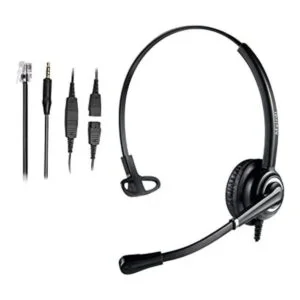 Auriculares de teléfono con conector RJ9 y conector de_1